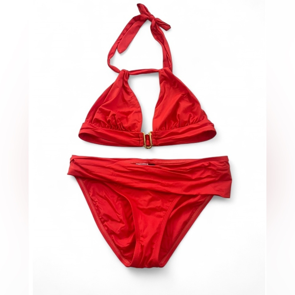 La Blanca Women's Standard Island Goddess Halter Bikini Swimsuit Summer Beach